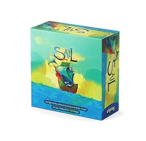 ALLPLAY Sail Cooperative Strategy 2 Player Board Game for Adults and Family - Unique Trick Taking Card Game - Communication Limits and Challenging Scenarios in Small, Travel Size Box (5