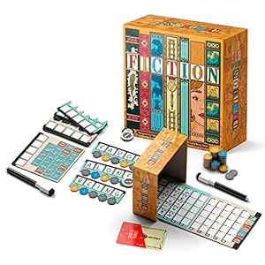 ALLPLAY Fiction - A Wordle-Inspired Board Game for Adults and Familes with Deception - Approachable and Fun Strategic Party Game in Small, Travel-Size Box (5